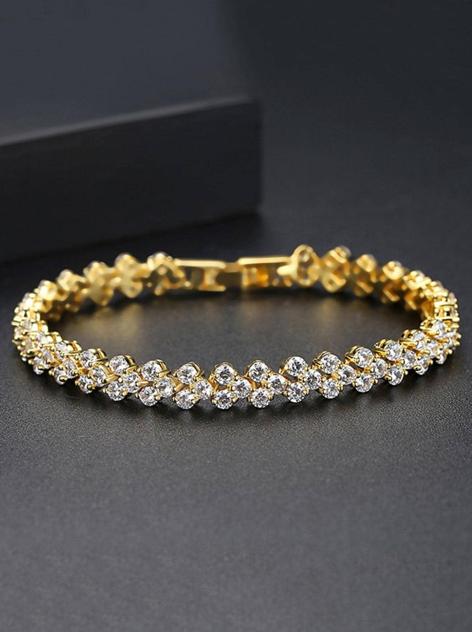 Cubic Zirconia Decor Bracelet