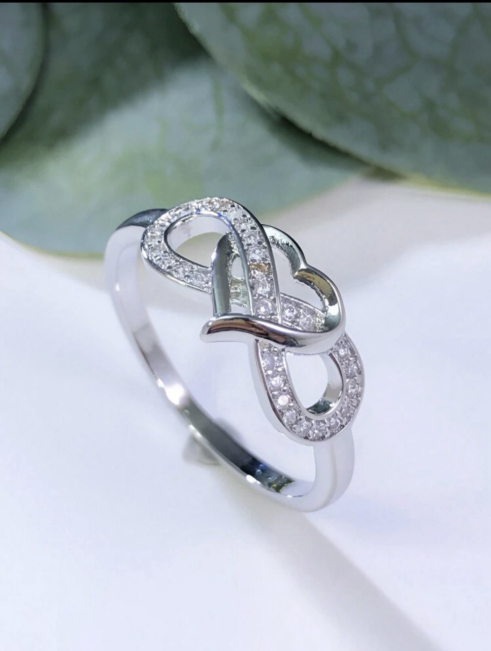 Fashionable Exquisite Infinity Symbol & Heart Shaped Ring